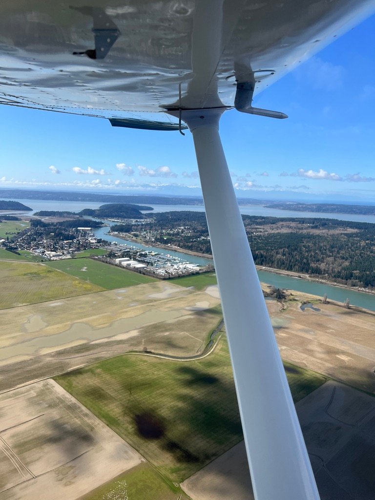 La Conner and the Swinomish Channel from above