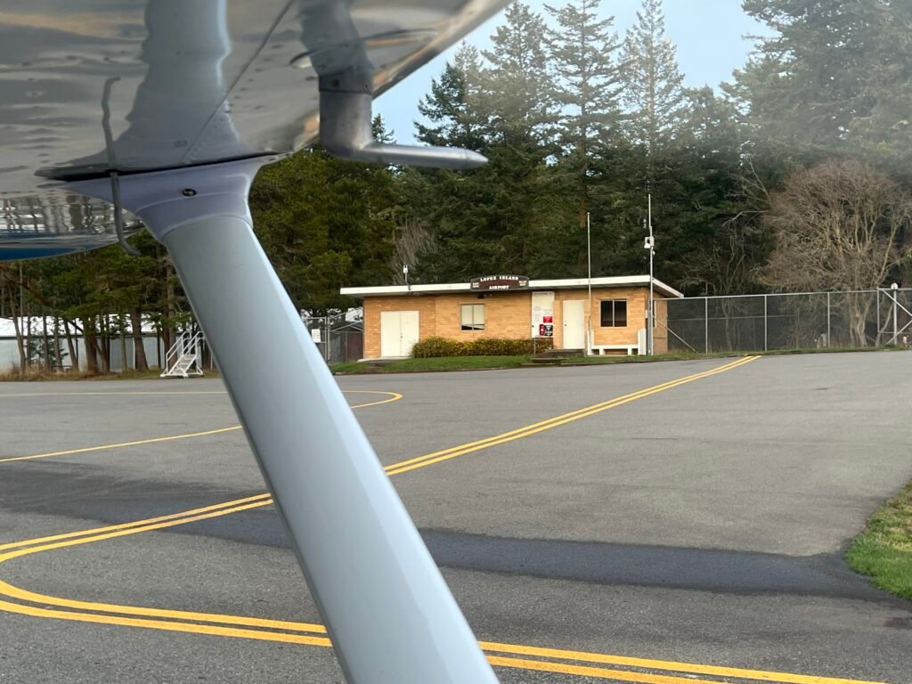 The Lopez Island Airport terminal building