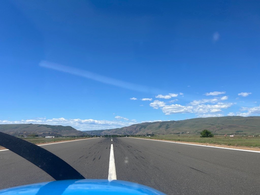 The view on takeoff from the Dalles